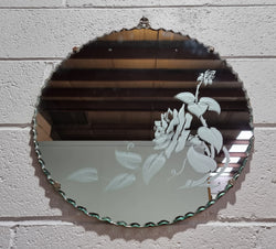 Lovely Vintage Round Art Deco Mirror | Antique & Vintage | Moonee Ponds Antiques | Australia Wide Delivery