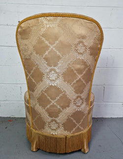 Vintage Round Upholstered Button Back Bedroom Chair | Antique & Vintage | Moonee Ponds Antiques | Australia Wide Delivery