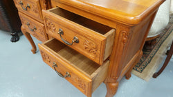 Beautiful Pair of Louis XV Style Light Oak Bedside | Antique & Vintage | Moonee Ponds Antiques | Australia Wide Delivery