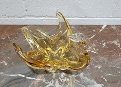 Murano Style Golden Yellow Glass Bird Bowl | Antique & Vintage | Moonee Ponds Antiques | Australia Wide Delivery