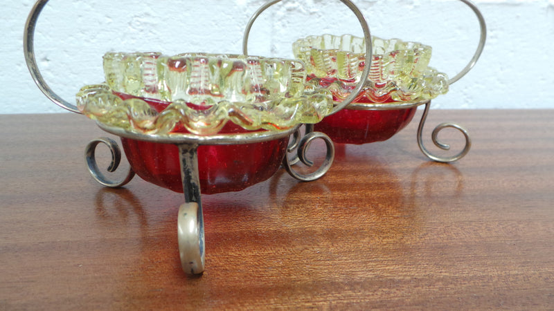 Moonee Ponds Antiques Pair of Victorian Salt