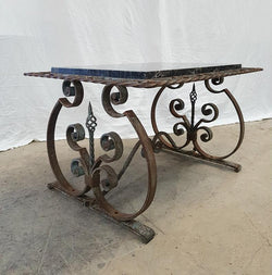 French Portoro Marble Top Wrought Iron Coffee Table | Antique & Vintage | Moonee Ponds Antiques | Australia Wide Delivery