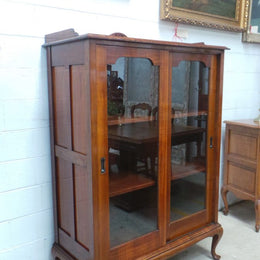 Arts And Crafts Black Wood Cabinet