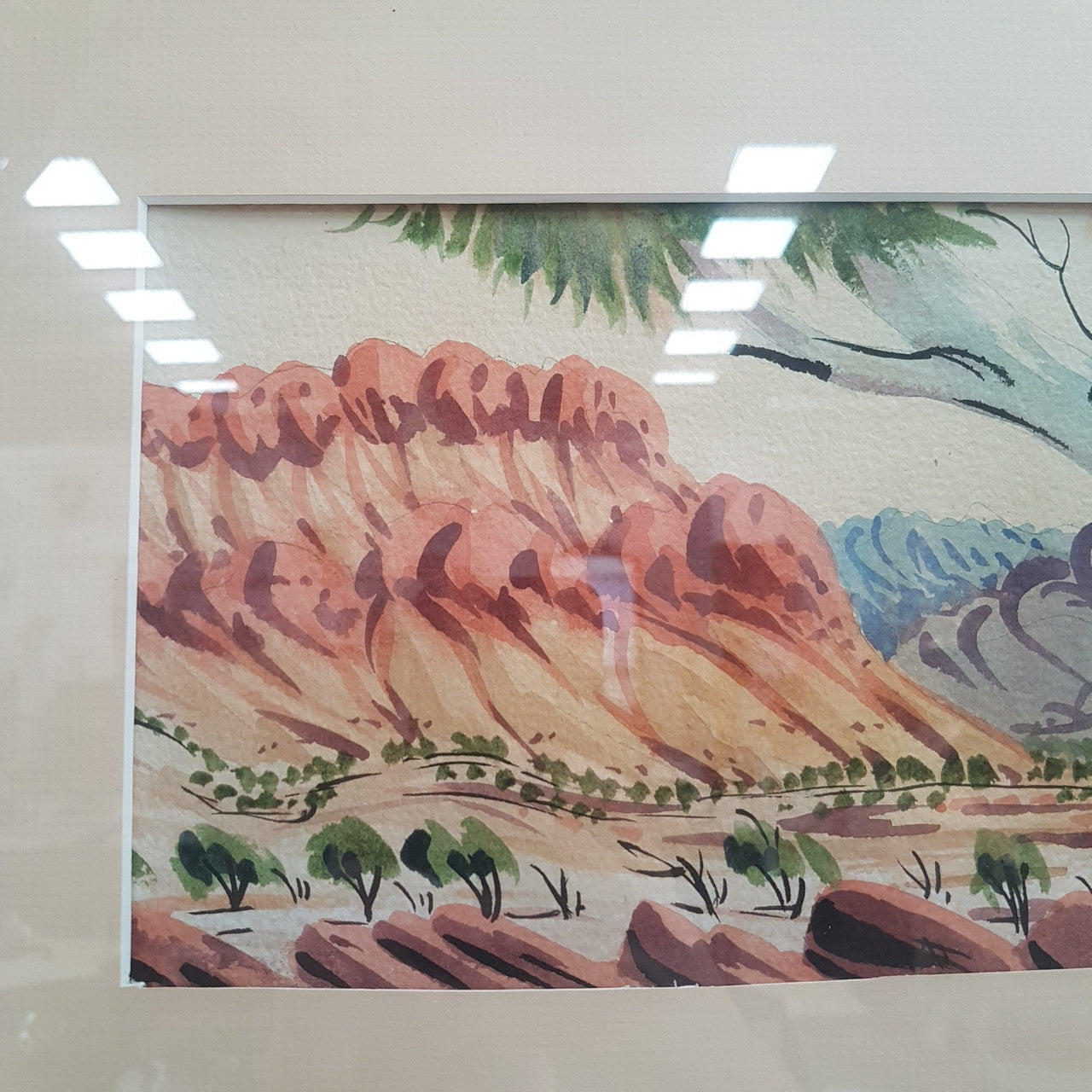 Aboriginal Watercolour Painting | Antique & Vintage | Moonee Ponds Antiques | Australia Wide Delivery