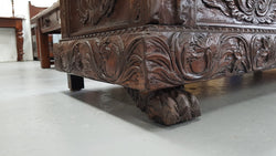 Antique Mahogany Heavily Carved Coffer Chest Blanket Box | Antique & Vintage | Moonee Ponds Antiques | Australia Wide Delivery