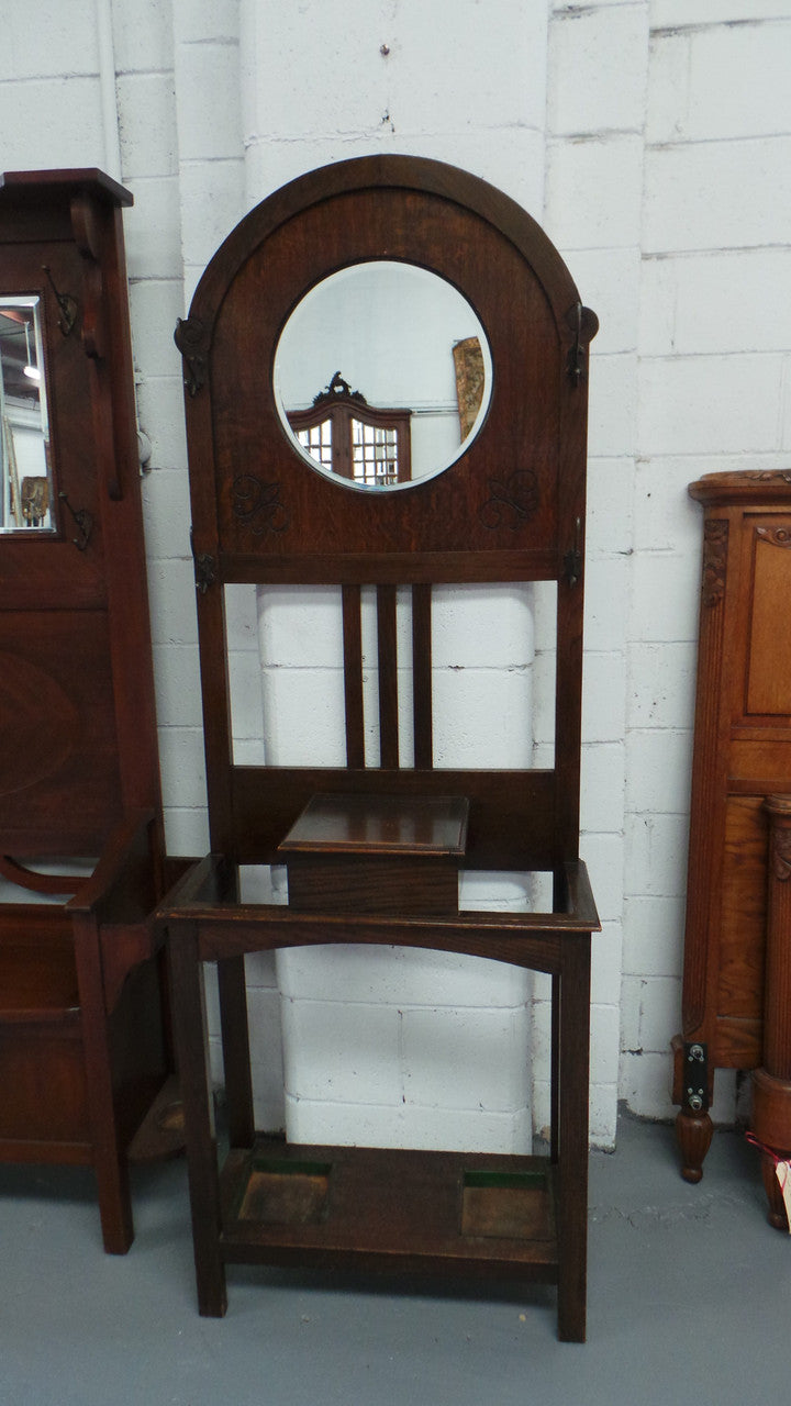 English Tudor Oak Style Hall stand | Antique & Vintage | Moonee Ponds Antiques | Australia Wide Delivery