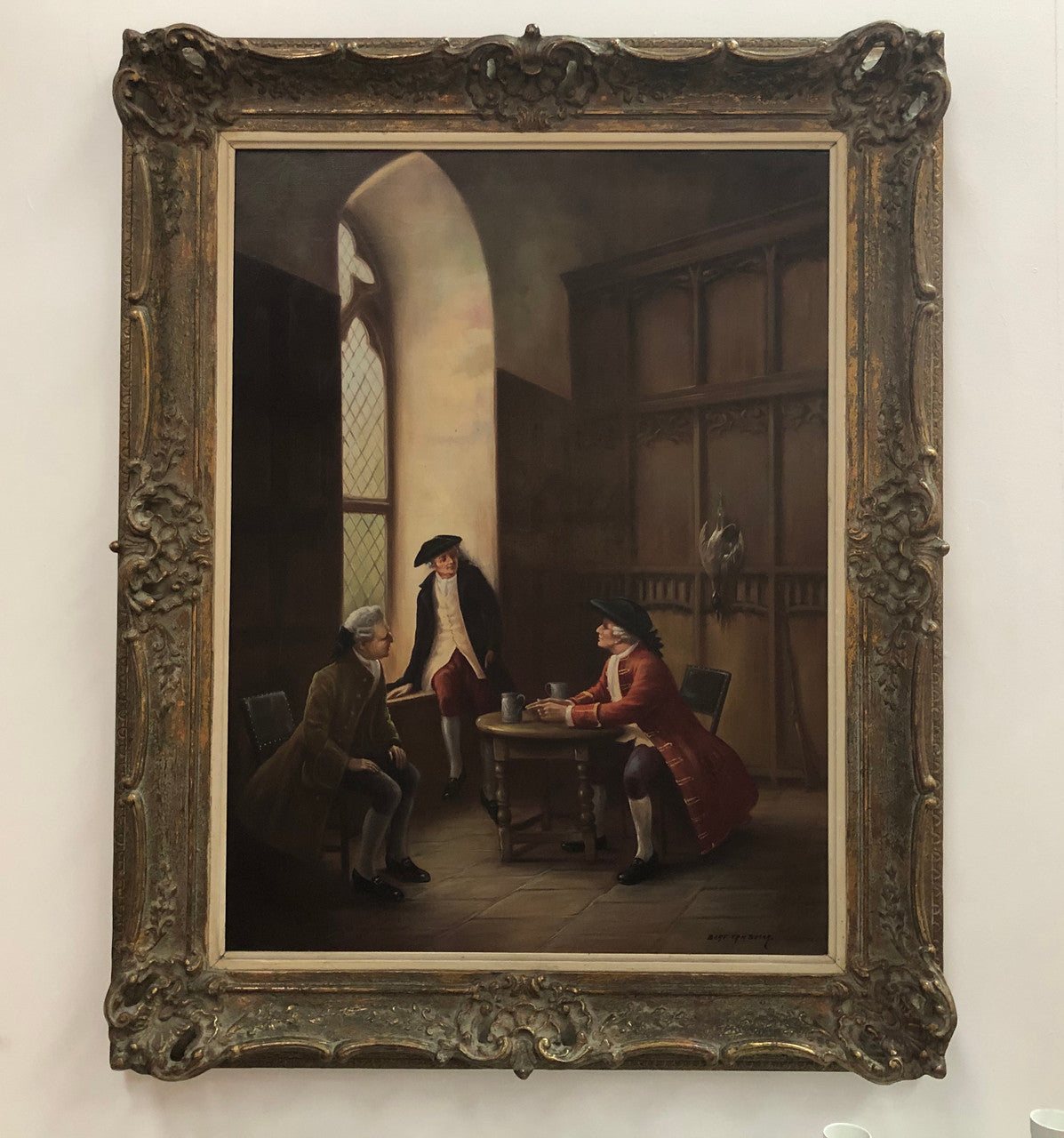 French Framed Original Oil On Canvas Signed