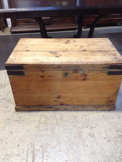 Victorian Pine Sea Chest - Trunk | Antique & Vintage | Moonee Ponds Antiques | Australia Wide Delivery