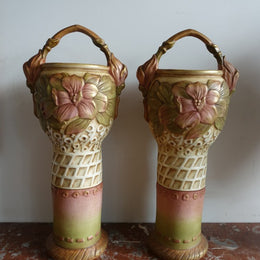 Pair of Art Nouveau Amphora Vases