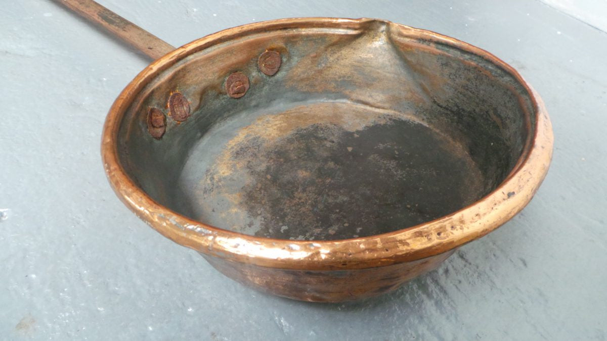 Antique French Copper Saucepan