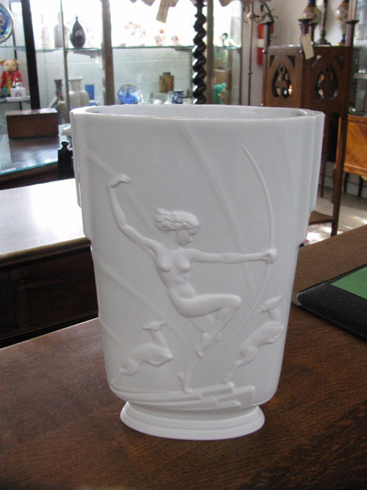 Art Deco White Glaze Vase