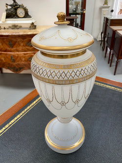 Classical Victorian Milk Glass & Gilt Decorated Urn-Vase | Antique & Vintage | Moonee Ponds Antiques | Australia Wide Delivery