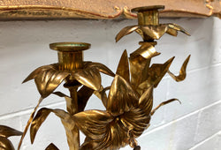 Fabulous & Highly Decorative Set Of Three French Brass Candelabras | Antique & Vintage | Moonee Ponds Antiques | Australia Wide Delivery
