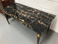 French Art Deco Coffee Table With A Portoro Marble Top | Antique & Vintage | Moonee Ponds Antiques | Australia Wide Delivery