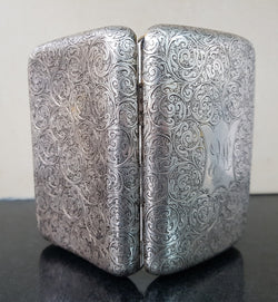 Victorian Birmingham Silver Cigar Case Superb Engraving | Antique & Vintage | Moonee Ponds Antiques | Australia Wide Delivery