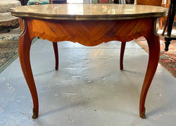 French Parquetry Inlaid Marble Top Coffee Table | Antique & Vintage | Moonee Ponds Antiques | Australia Wide Delivery