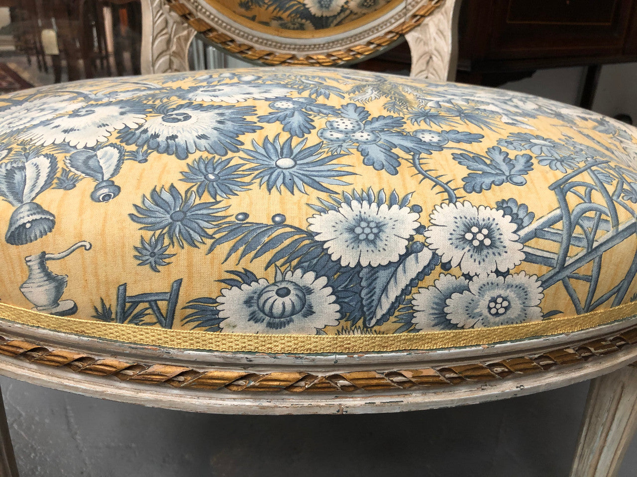Beautiful Pair of French upholstered Arm chairs | Antique & Vintage | Moonee Ponds Antiques | Australia Wide Delivery