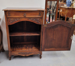 Louis 15th Style Walnut Cupboard With One Drawer & Two Shelves | Antique & Vintage | Moonee Ponds Antiques | Australia Wide Delivery