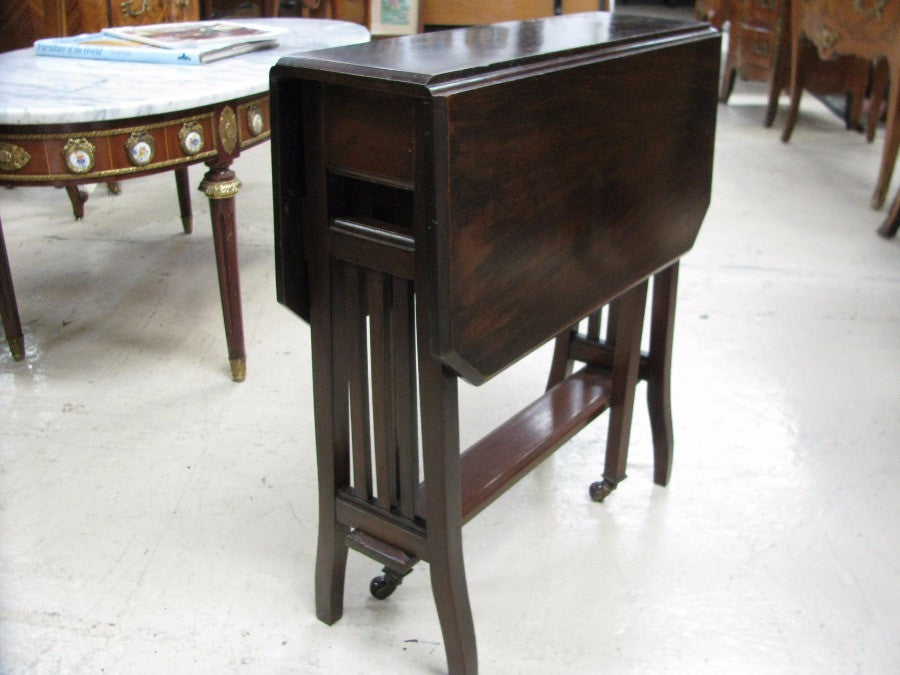 Walnut Drop Side Table | Antique & Vintage | Moonee Ponds Antiques | Australia Wide Delivery