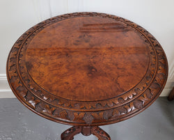 Rare Early Victorian Burr Walnut Wine Table | Antique & Vintage | Moonee Ponds Antiques | Australia Wide Delivery