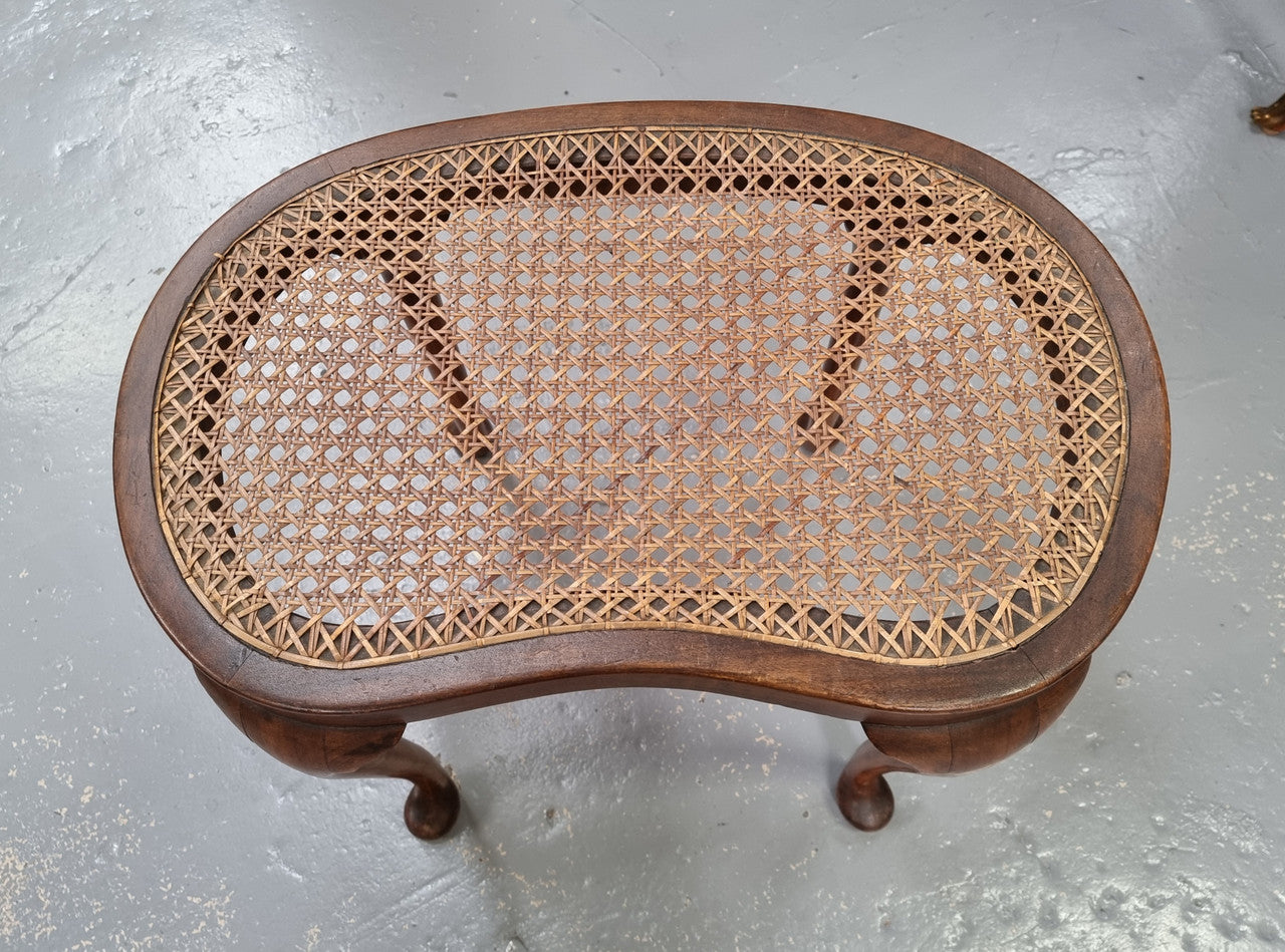Hard to Find English Stool With Cane Top | Antique & Vintage | Moonee Ponds Antiques | Australia Wide Delivery