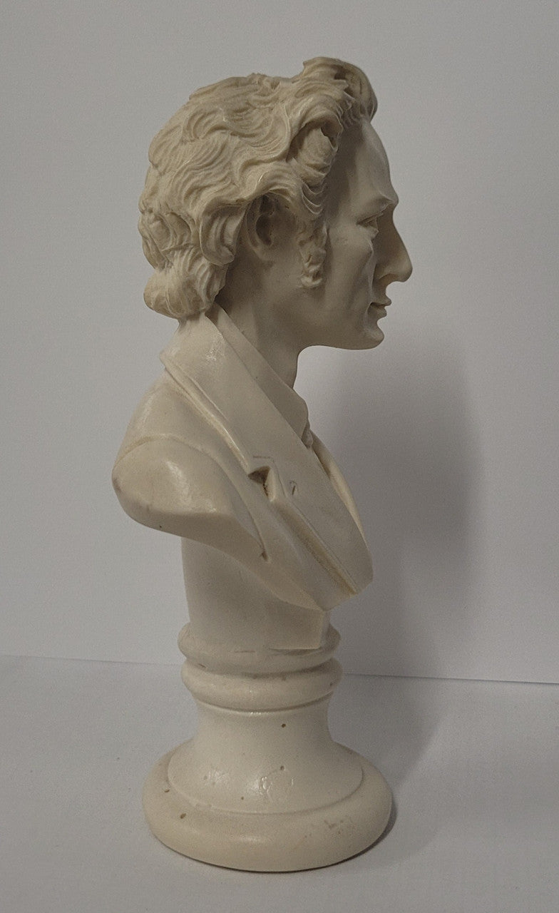 Vintage resin bust of "Chopin". It is in good original condition, please view photos as they help form part of the description.