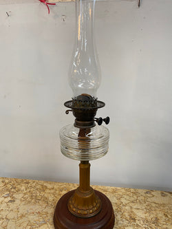 Edwardian Ribbed Glass Kero Lamp | Antique & Vintage | Moonee Ponds Antiques | Australia Wide Delivery
