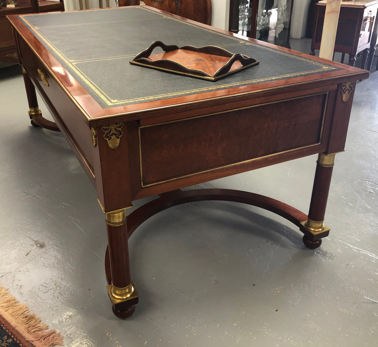 An Impressive French Deco Empire Mahogany Desk | Antique & Vintage | Moonee Ponds Antiques | Australia Wide Delivery