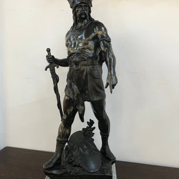 Fabulous French Spelter Statue on a marble base
