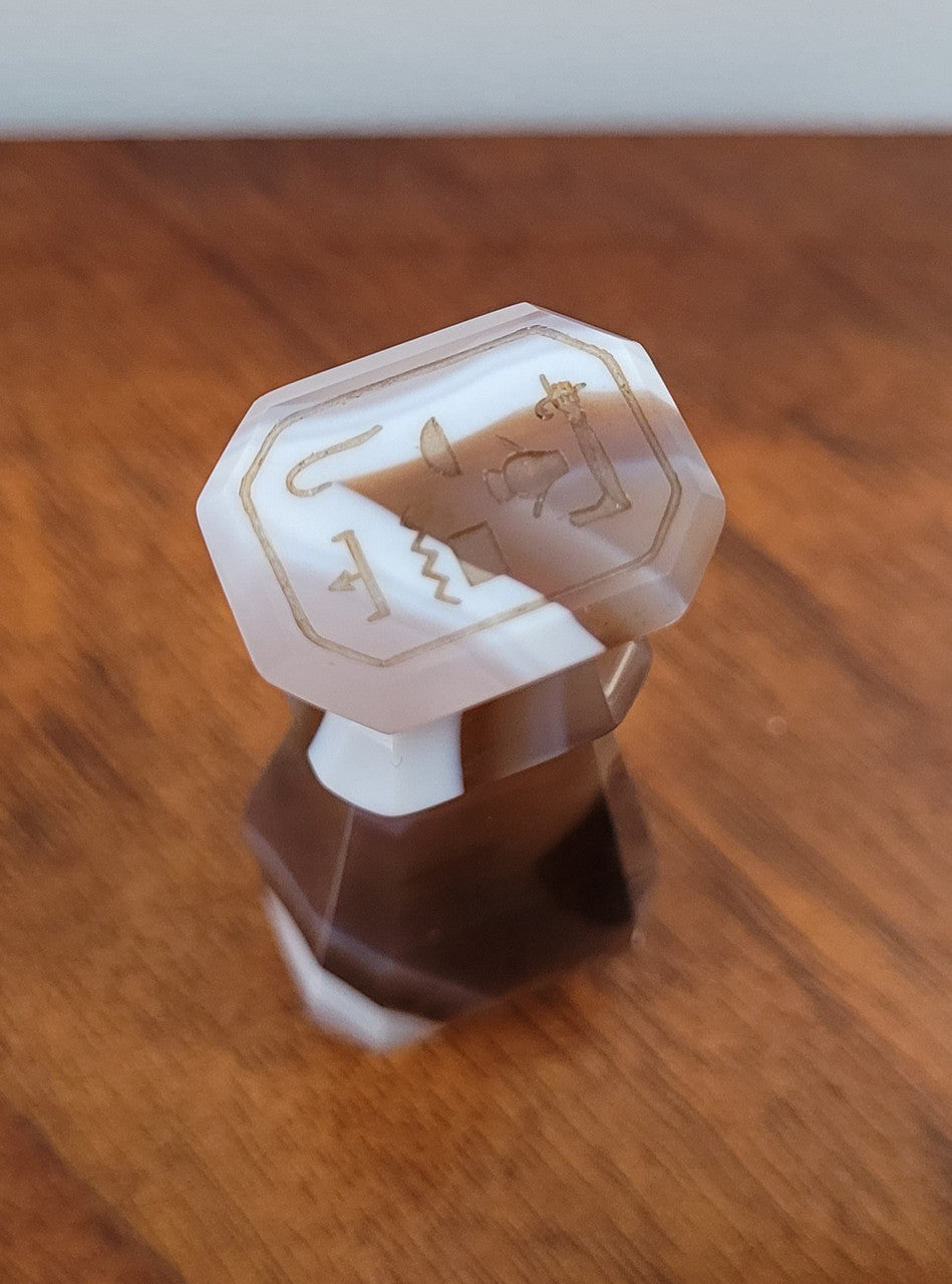 French 19th Century Banded Agate Wax Seal