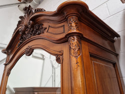 Single Door Walnut Louis XV Style Armoire | Antique & Vintage | Moonee Ponds Antiques | Australia Wide Delivery