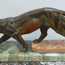 French Art Deco Panther Statue