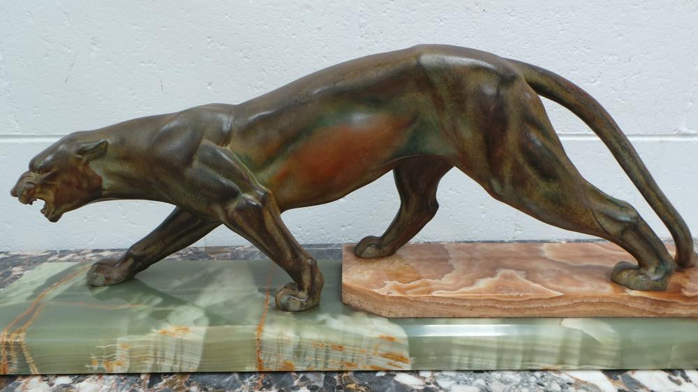 French Art Deco Panther Statue