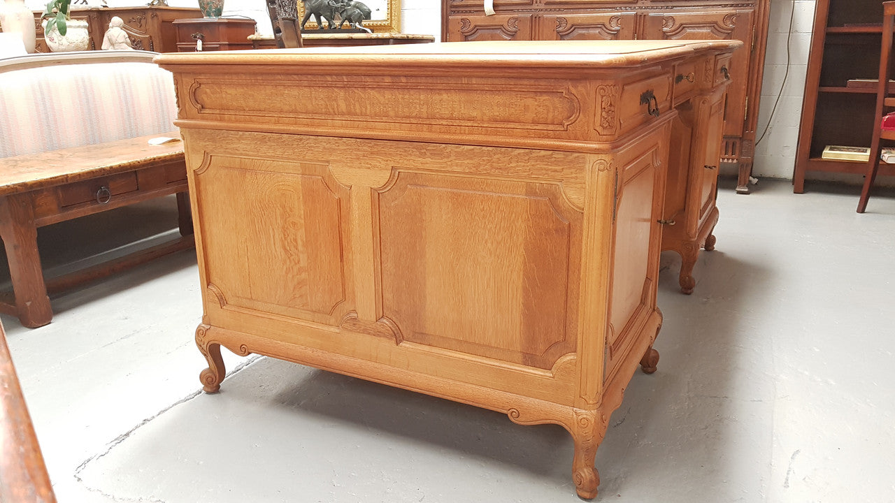 Louis XV Style Full Partners Desk With Parquetry Top | Antique & Vintage | Moonee Ponds Antiques | Australia Wide Delivery