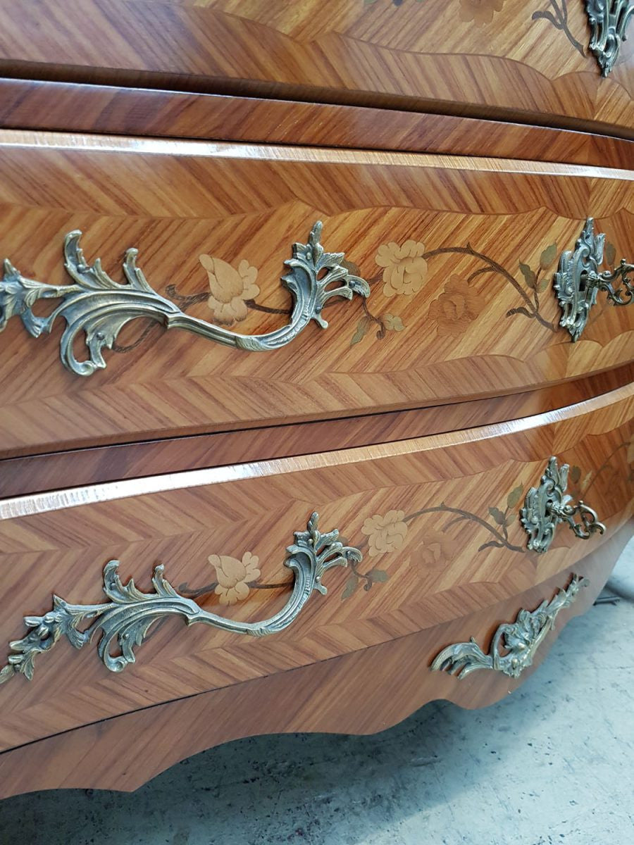 French Louis XV Marquetry inlaid Commode | Antique & Vintage | Moonee Ponds Antiques | Australia Wide Delivery