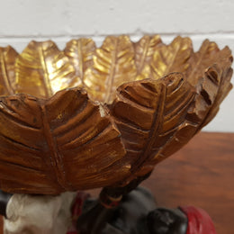 Vintage Handpainted Blackamoor Comport