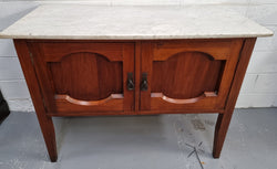 Blackwood Two Door Marble Top Cabinet | Antique & Vintage | Moonee Ponds Antiques | Australia Wide Delivery