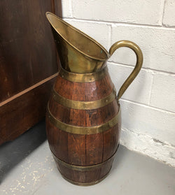 Large French Oak Coopered With Copper Wine Jug | Antique & Vintage | Moonee Ponds Antiques | Australia Wide Delivery