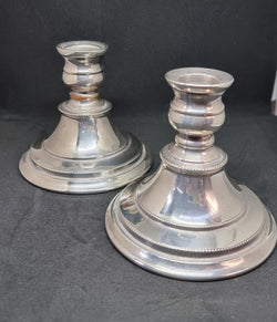 Beautiful Pair of Heavy Silver Plate Candle Holders | Antique & Vintage | Moonee Ponds Antiques | Australia Wide Delivery