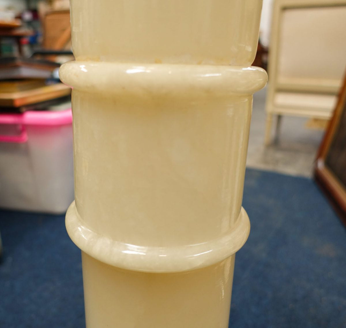 Large Vintage Italian Alabaster Pedestal