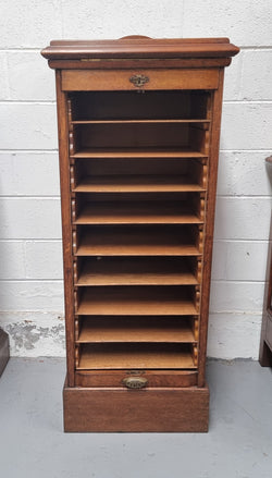 Antique Edwardian Roll Top Tambour File Cabinet Desk | Antique & Vintage | Moonee Ponds Antiques | Australia Wide Delivery