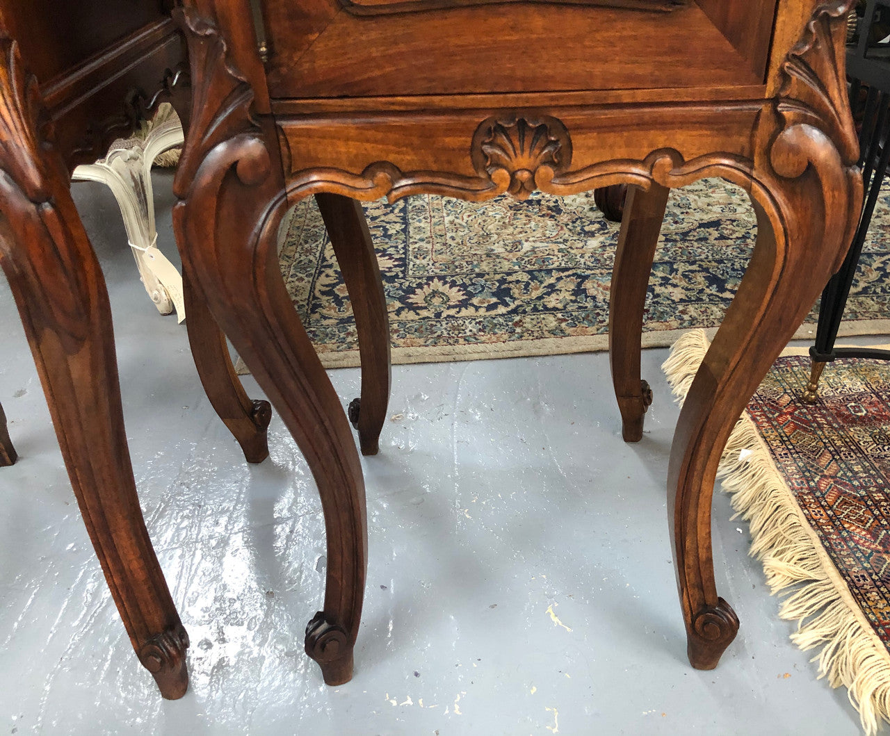 Beautiful pair of French walnut Bedside cabinets | Antique & Vintage | Moonee Ponds Antiques | Australia Wide Delivery