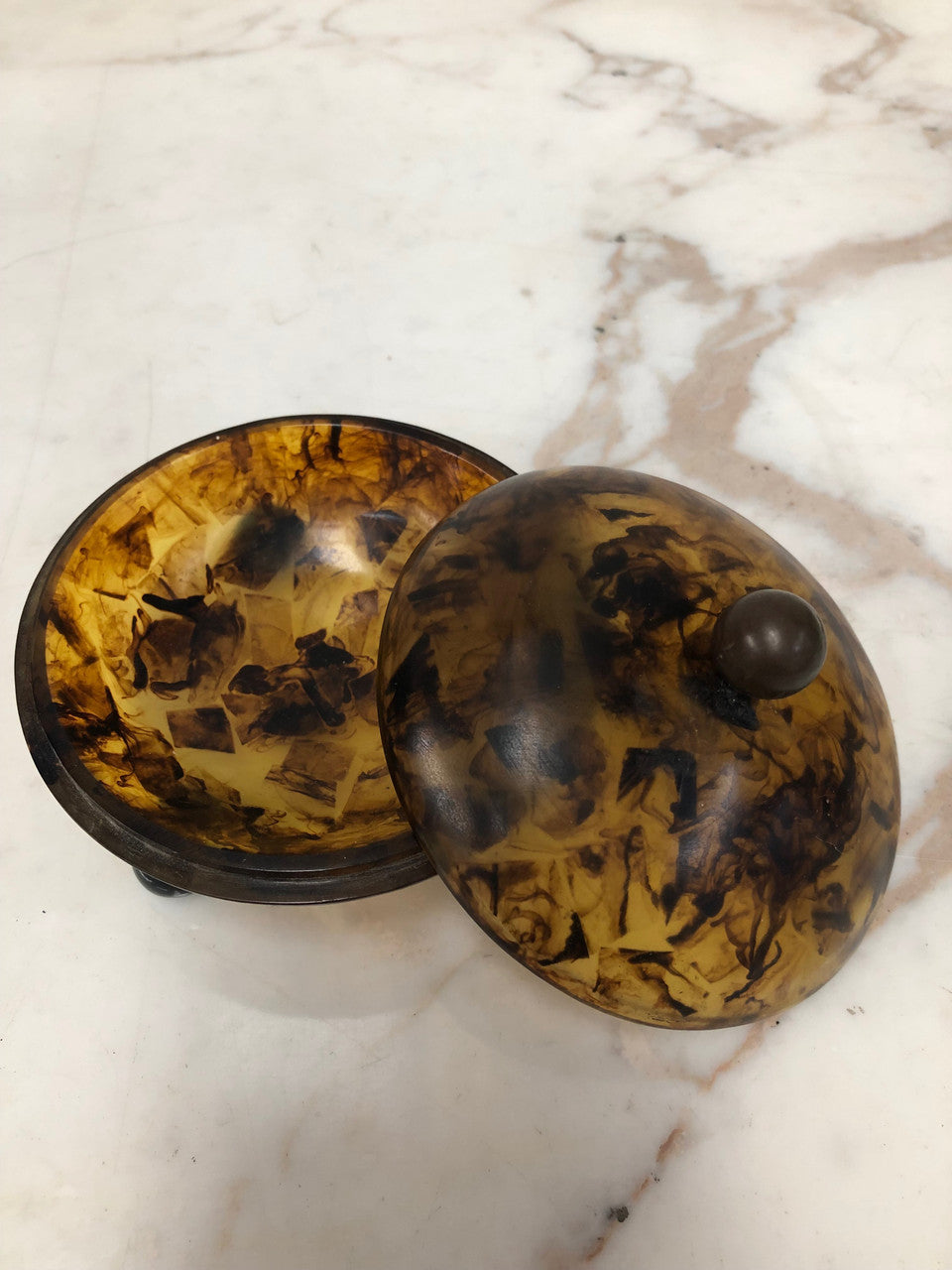 Art Deco Faux Tortoiseshell Trinket Box | Antique & Vintage | Moonee Ponds Antiques | Australia Wide Delivery