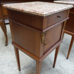 Pair Of French Inlaid Mahogany Bedsides
