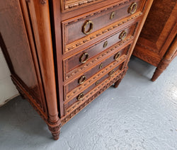 French Walnut and Burr Walnut Chest of Six Drawers | Antique & Vintage | Moonee Ponds Antiques | Australia Wide Delivery