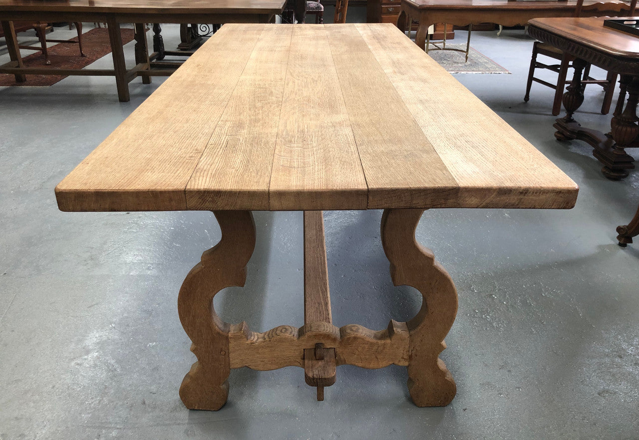 Antique French Bleached Oak Farmhouse Table | Antique & Vintage | Moonee Ponds Antiques | Australia Wide Delivery