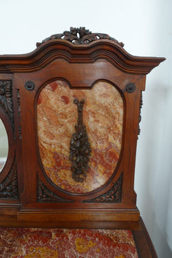 French Walnut Marble Top & Mirror Back Buffet | Antique & Vintage | Moonee Ponds Antiques | Australia Wide Delivery