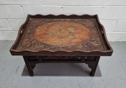 Anglo Indian Folding Occasional Table With Lift-Up Tray Top | Antique & Vintage | Moonee Ponds Antiques | Australia Wide Delivery