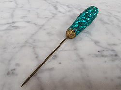 Art Deco Blue Sequin Hat Pin | Antique & Vintage | Moonee Ponds Antiques | Australia Wide Delivery