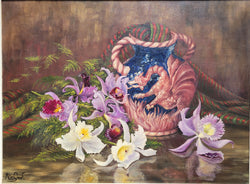 Stunning Oil On Canvas Still Life Flower & Vase Painting | Antique & Vintage | Moonee Ponds Antiques | Australia Wide Delivery